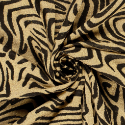 Tissu maille lurex - Abstrait doré
