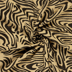 Tissu maille lurex - Abstrait doré