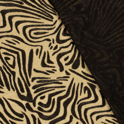 Tissu maille lurex - Abstrait doré