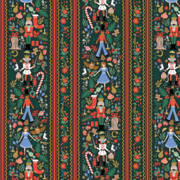 Tissu Rifle paper co - Hollyday classics - casse noisette