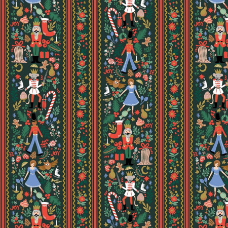 Tissu Rifle paper co - Hollyday classics - casse noisette