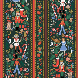 Tissu Rifle paper co - Hollyday classics - casse noisette