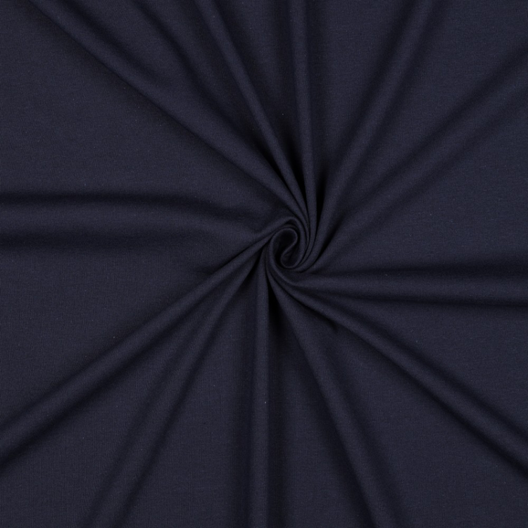 Tissu jersey biologique - Uni navy