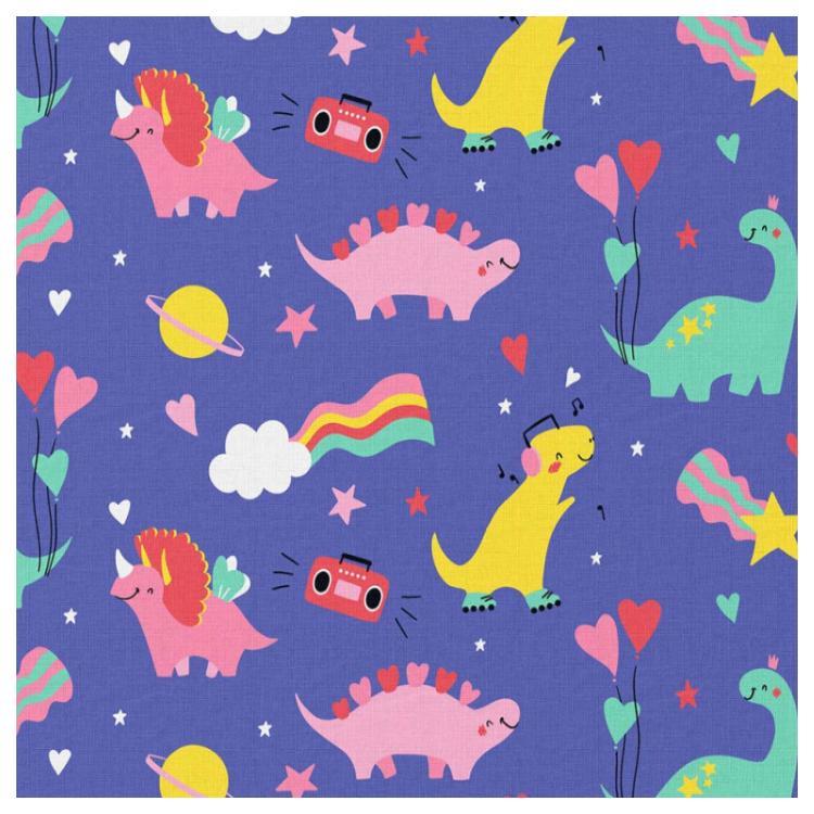 Tissu coton - Madonna bleu rose