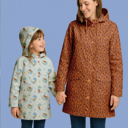 Tissu imperméable - Etoile clapotis bleu jaune