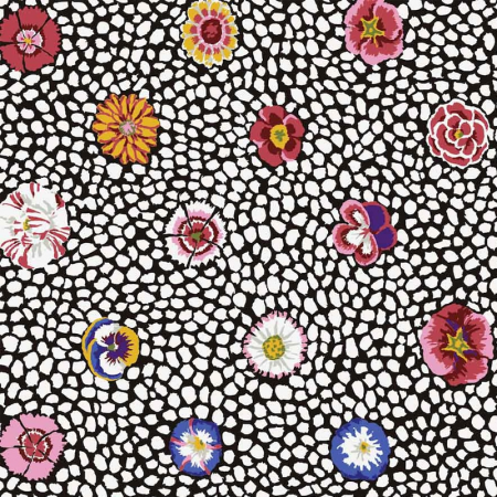 Tissu Kaffe Fassett - White guinea flower GP59 White