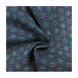 Tissu Sevenberry - Nara Homespun star indigo