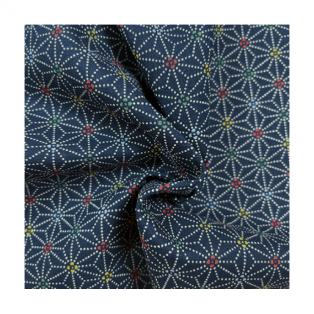 Tissu Sevenberry - Nara Homespun star indigo