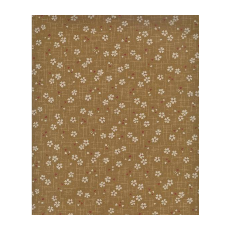 Tissu Sevenberry - Nara Homespun flower ocher