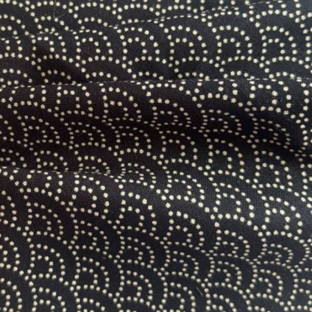 Tissu Sevenberry - Nara Homespun wave indigo