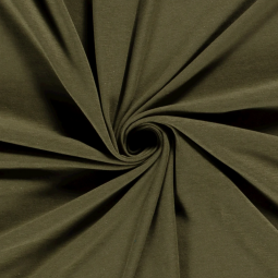 Tissu jersey bambou - Kaki