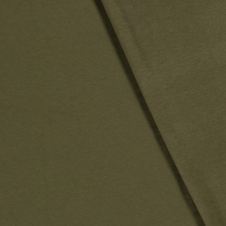 Tissu jersey bambou - Kaki
