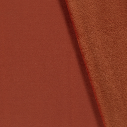 Tissu sweat polaire - Brique