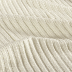 Tissu maille côtelé - Ecru