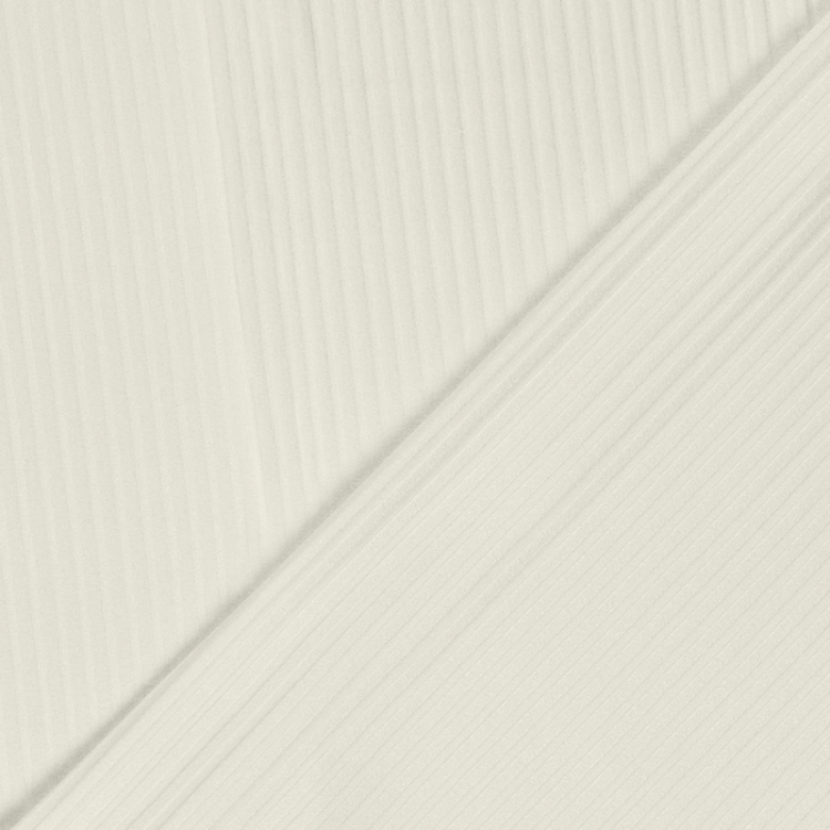 Tissu maille côtelé - Ecru