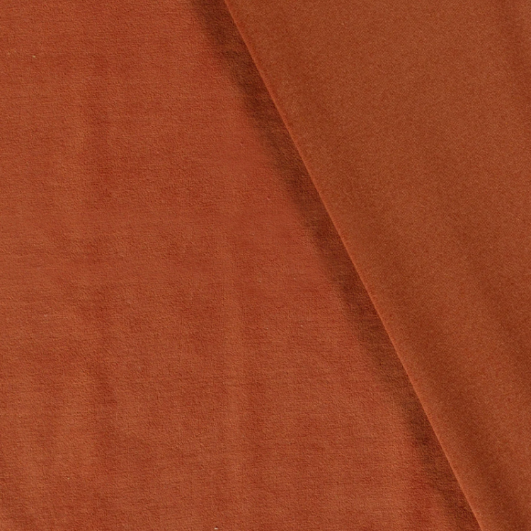 Tissu jersey velours - Orange