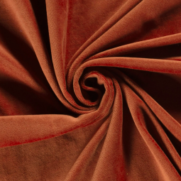 Tissu jersey velours - Orange