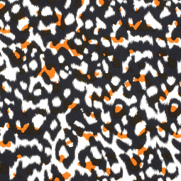 Tissu jersey viscose - panthère bleu marine