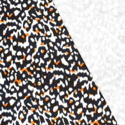 Tissu jersey viscose - panthère bleu marine