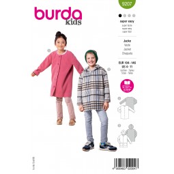 Patron Burda 9207 - Manteau boutonné