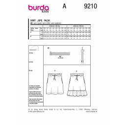 Burda 9210 - Mini jupe à cordon