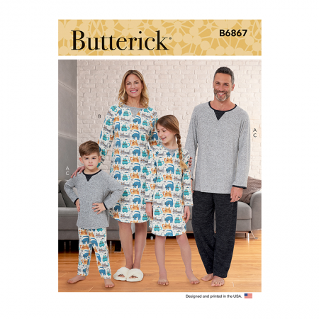 Patron Butterick 6867 - Tunique et pyjama