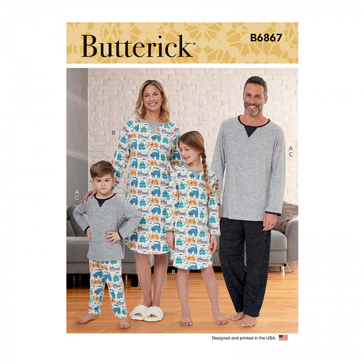 Patron Butterick 6867 - Tunique et pyjama