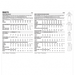 Patron Butterick 6870 - Robe rétro année 50