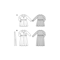 Burda 9206 - Robe col chemise