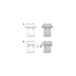 Burda 9201 - Blouse et robe à plis