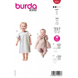 Burda 9201 - Blouse et robe à plis