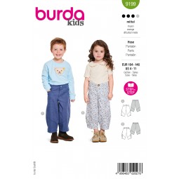 Burda 9199 - Pantalon resserré aux chevilles