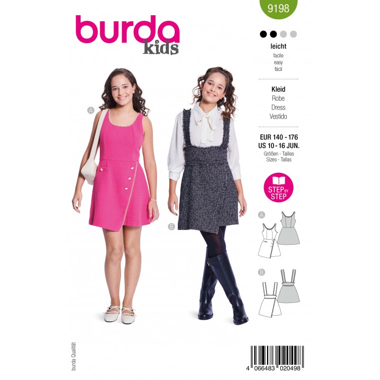 Burda 9198 - Robe cintrée à bretelles