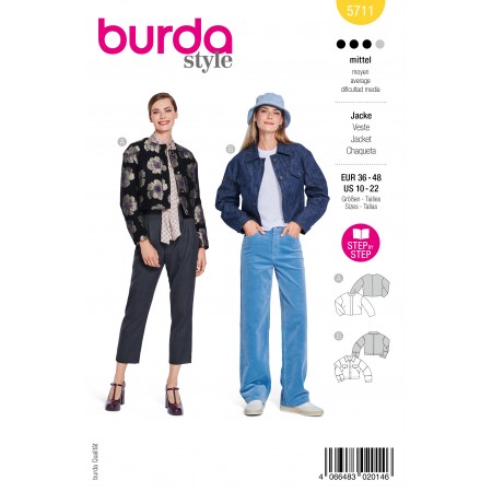 Burda 5711 - Veste rétro