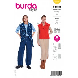 Patron De Couture Burda Trench Coat 5747 - Femme, Tailles 46 à 56 - Modèle Ample Manches Raglan Ou Veste Courte