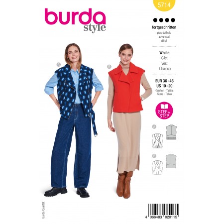 Burda 5714 - Blouse sans manches col perfecto