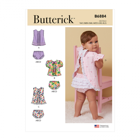 Patron Butterick 6884 - Ensemble bébé