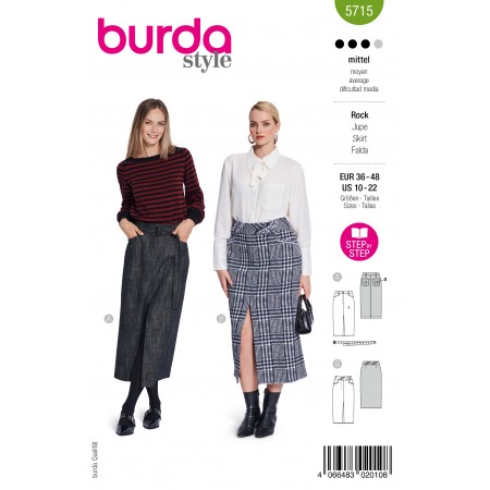 Burda 5715 - Jupe longue fendue