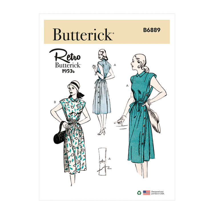 Patron Butterick 6889 - Robe année 50