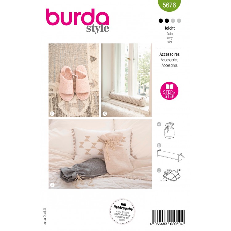 Burda 5676 - Trio d'accessoires cocooning