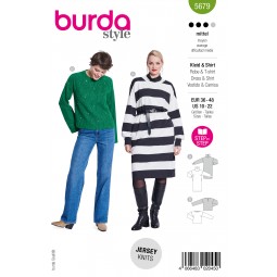 Burda 5679 - Pull et robe pull oversize