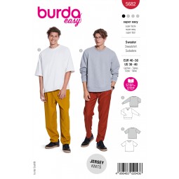 Burda 5682 - T-shirt et sweatshirt col rond
