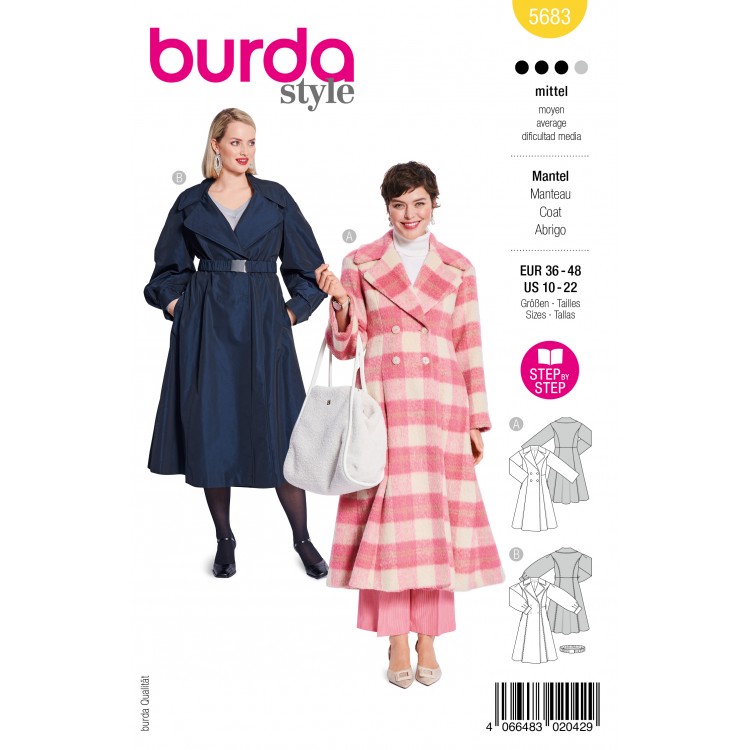 Burda 5683 - Manteau à col large