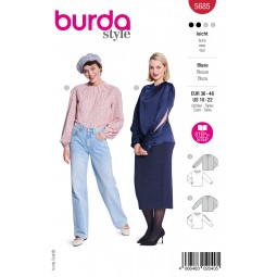 Burda 5685 - Blouse à col plissé