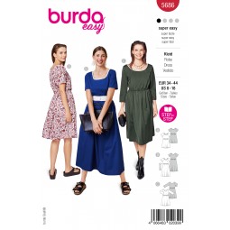 Burda 5686 - Robe patineuse à col rond