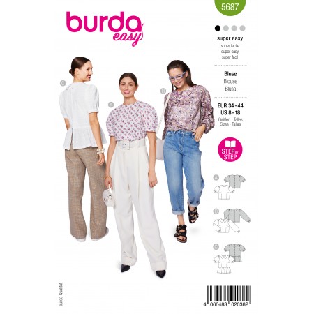 Burda 5687 - Chemise à manches bouffantes