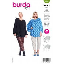 Burda 5692 - Blouse à volant ou manches évasés