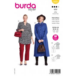 Burda 5693 - Robe ou blouse façon chemise