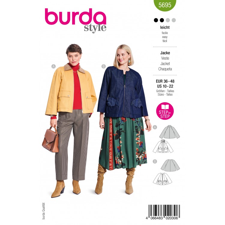 Burda 5695 - Manteau façon cape