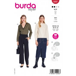 Burda 5697 - Blouse col rond ou col V